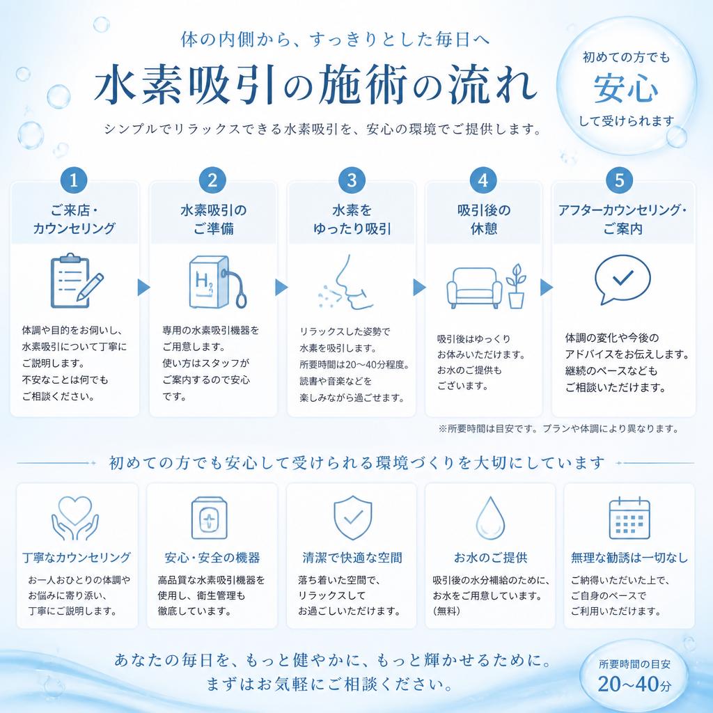 施術の流れと安心感