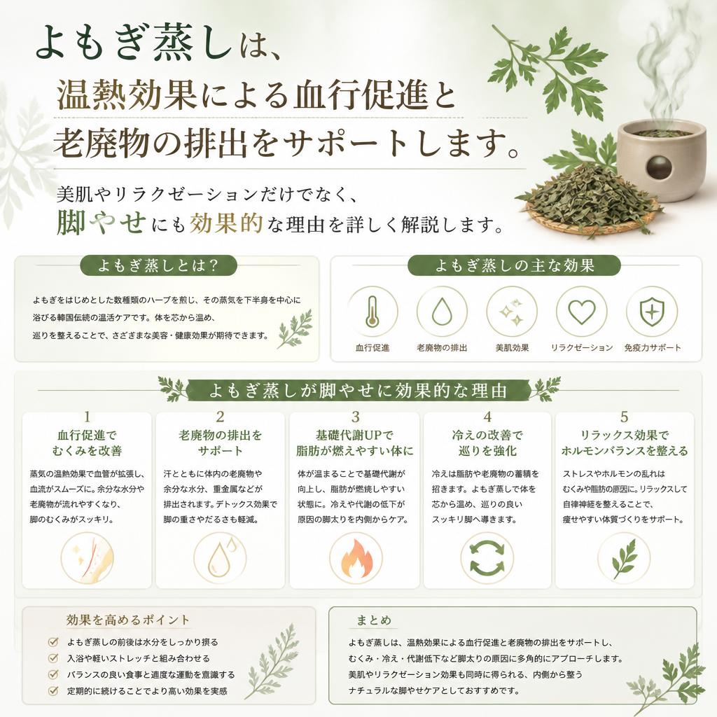 2. よもぎ蒸しの魅力