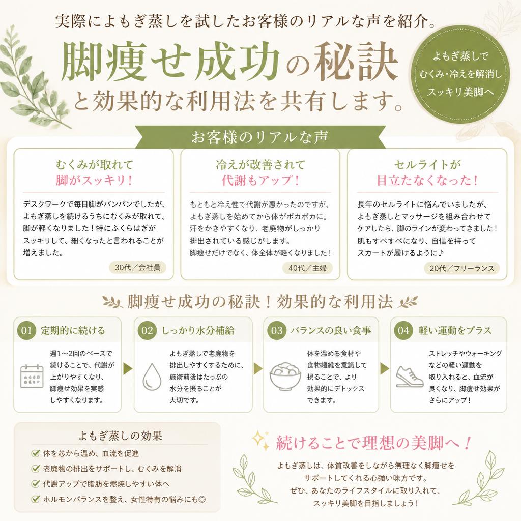 5. 脚痩せ成功ストーリー