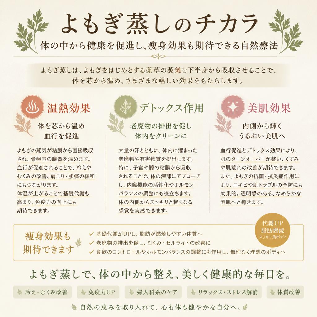 よもぎ蒸しの効果