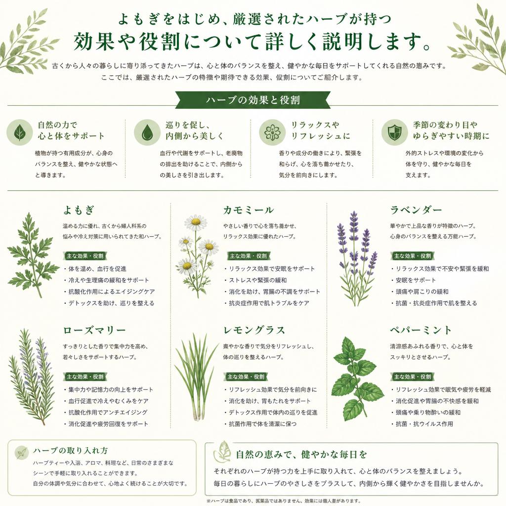 使用するハーブの紹介