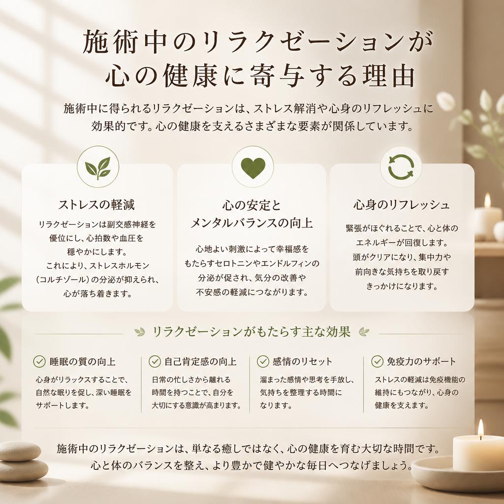 リラクゼーション効果の実感