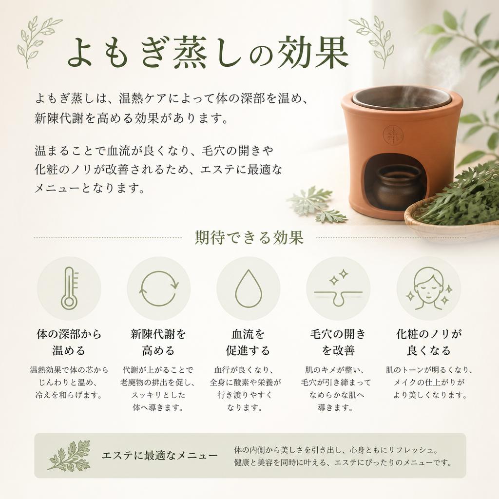 よもぎ蒸しがもたらす美肌効果