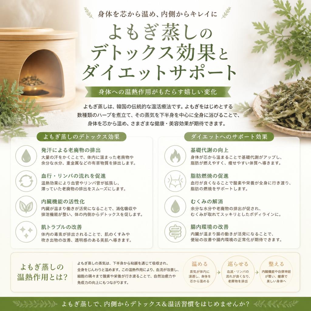 よもぎ蒸しの効果