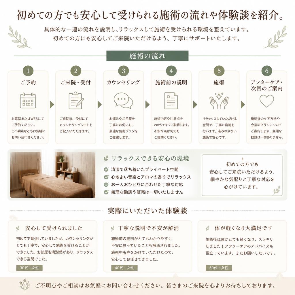施術の流れと体験