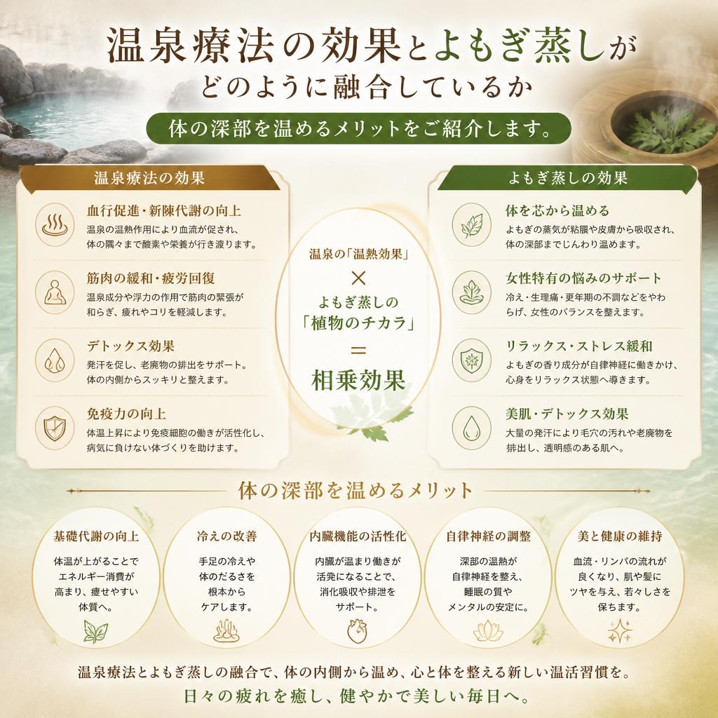 温泉療法としてのよもぎ蒸し